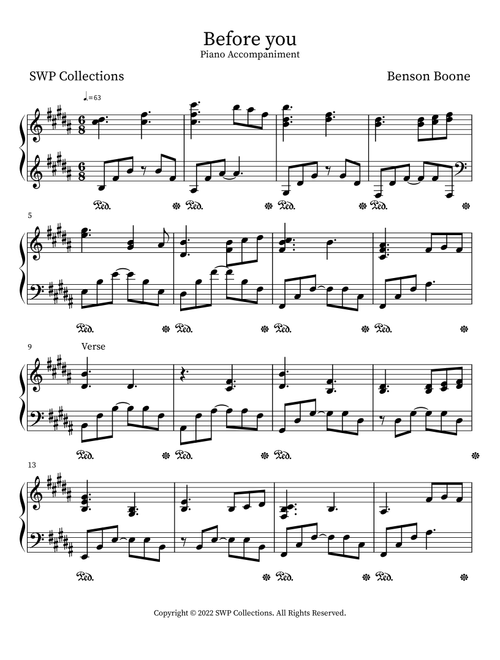 Before you - Benson Boone (Instrumental Solo)