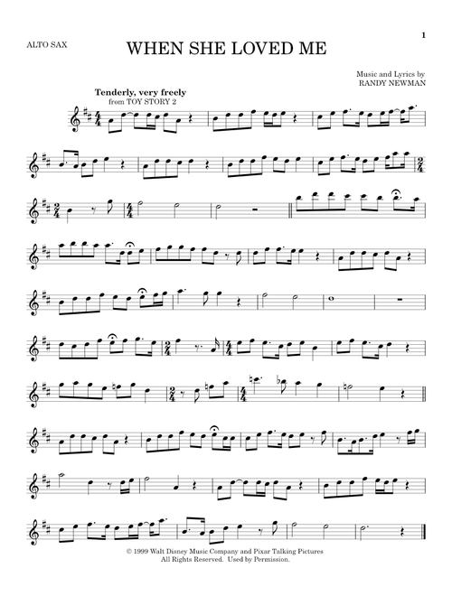 When She Loved Me (from Toy Story 2) - Sarah McLachlan (Alto Sax Solo)