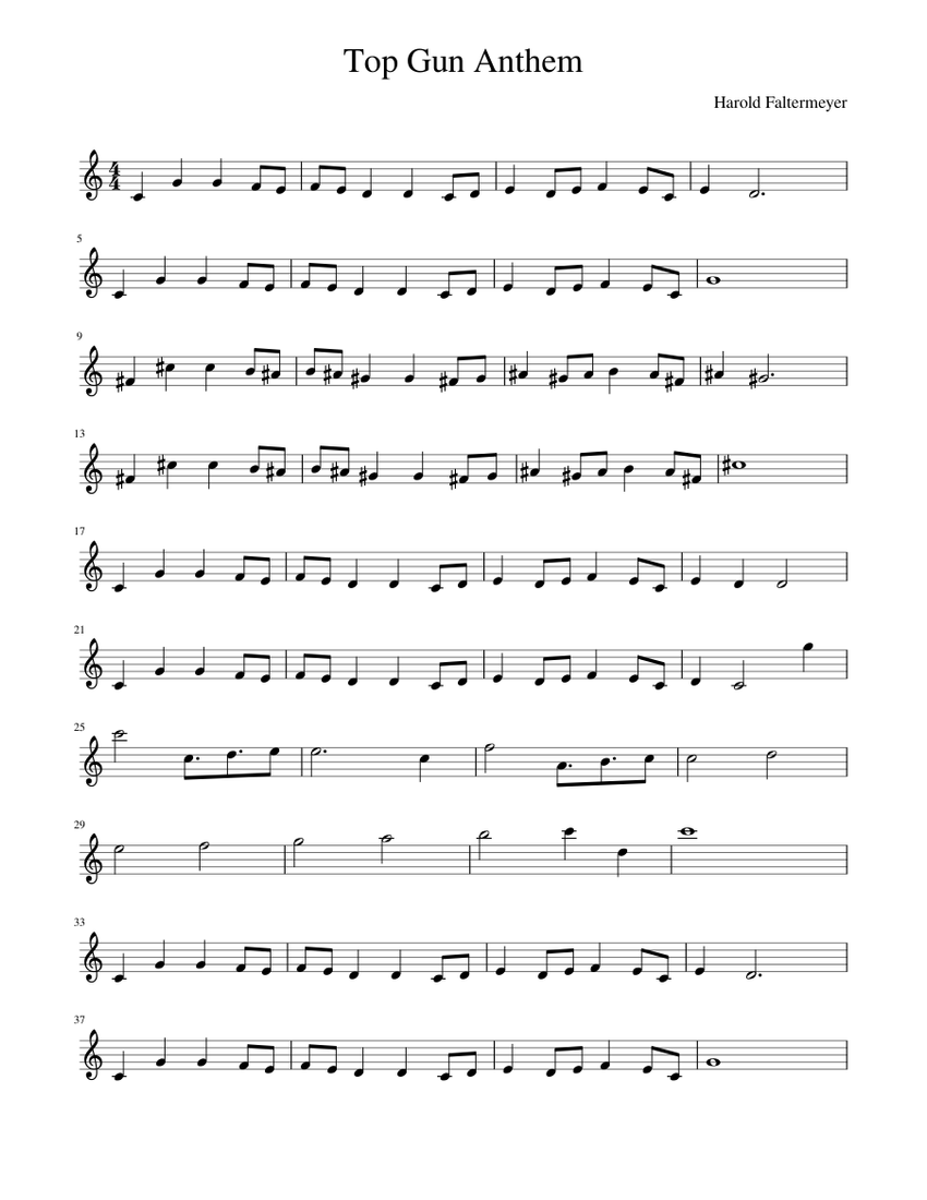 Top Gun Anthem Sheet music for Violin (Solo)
