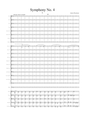 英語版楽譜 Bruckner Symphony No. 4 E-Majeur Bruckner: Symphony No. 4 in E-flat major 