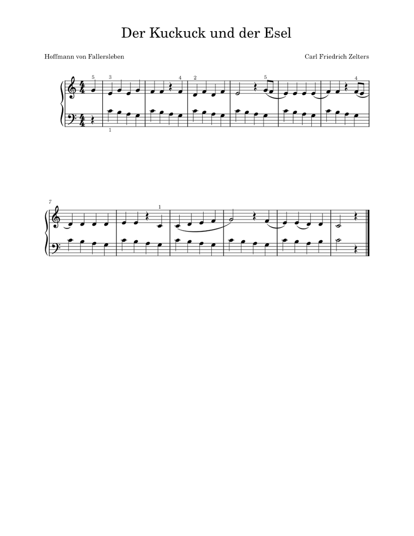 der-kuckuck-und-der-esel-misc-traditional-sheet-music-for-piano-solo