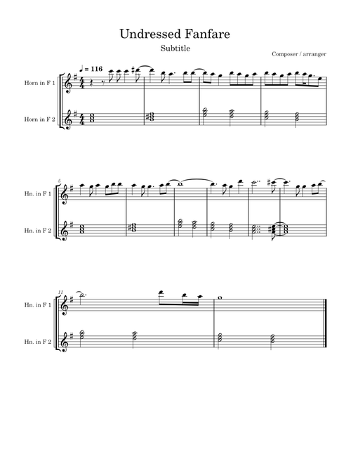 Undressed Fanfare