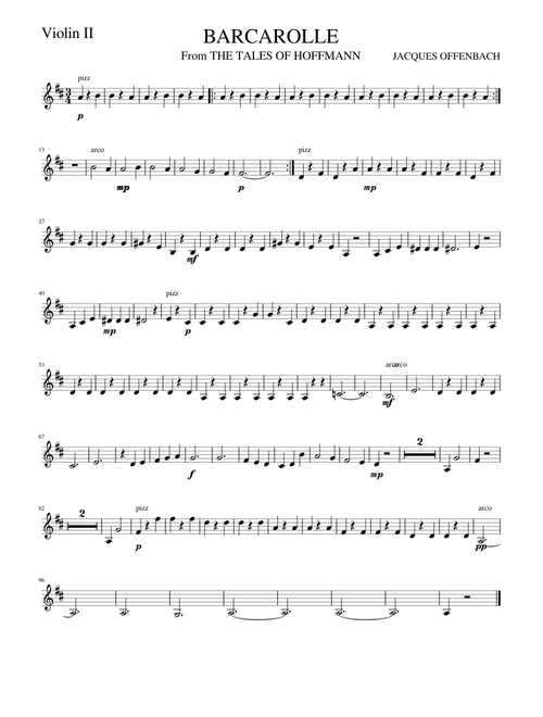 BARCAROLLE Violin II