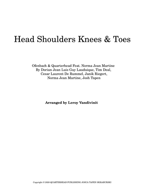 Head Shoulders Knees & Toes (Arr. Leroy Vandivinit) - Ofenbach & Quarterhead Feat. Norma Jean Marti (Concert Band)