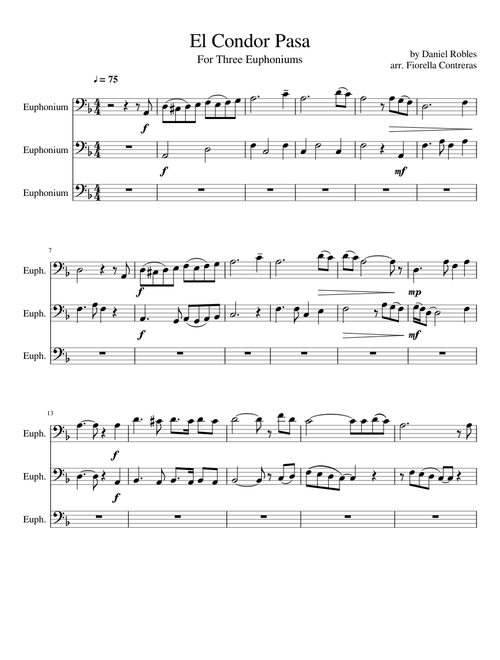 El Condor Pasa for Three Euphoniums