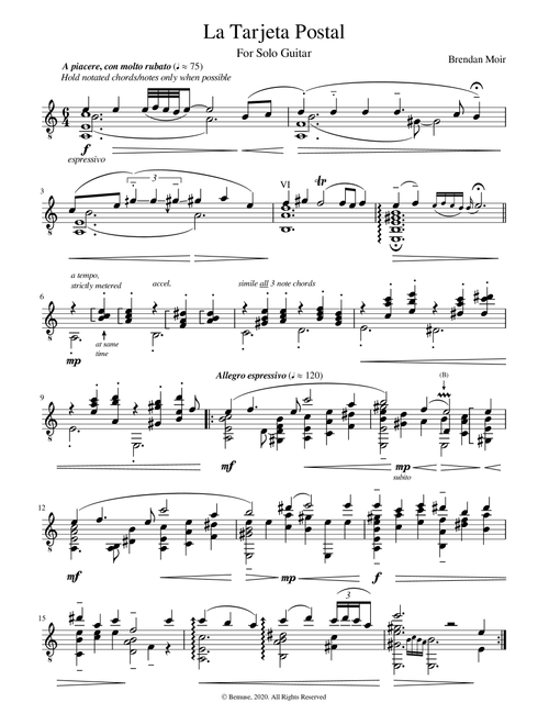 La Tarjeta Postal - Brendan Moir (Solo Guitar)