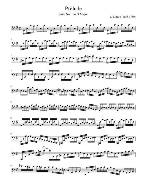 Prélude - Suite No. 1 in G Major