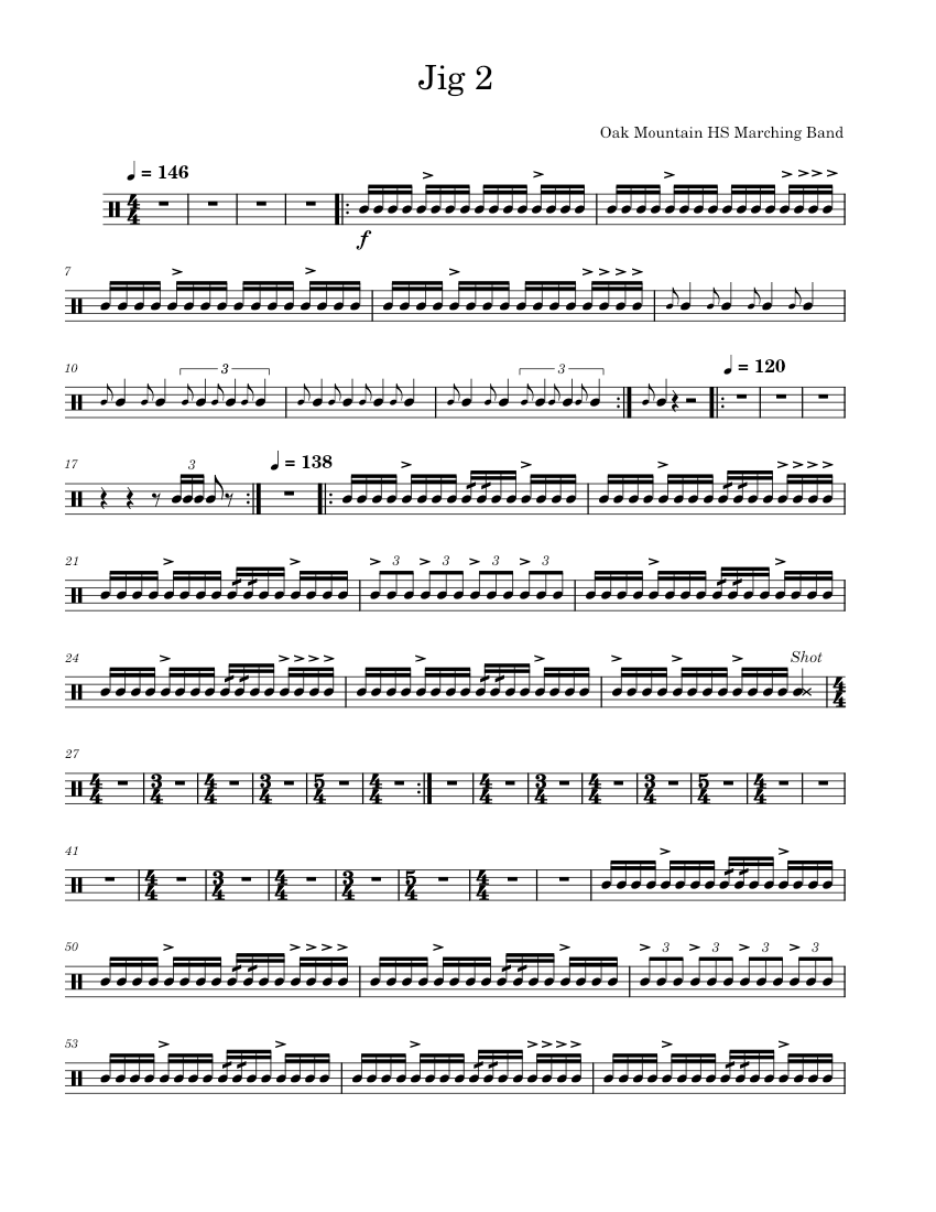 Jig 2 Snare Sheet music for Snare drum (Solo)