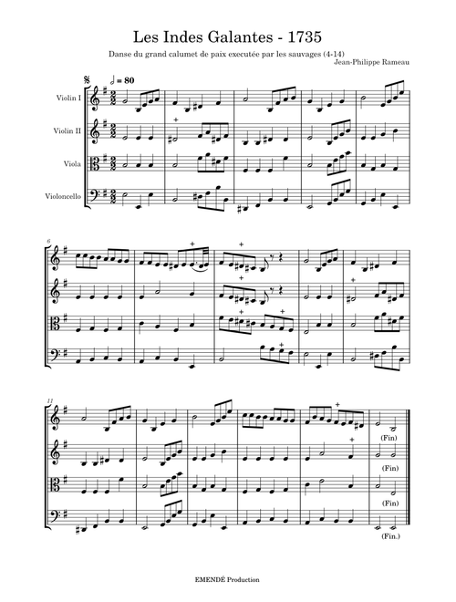 Les Indes galantes, RCT 44 – Jean-Philippe Rameau
