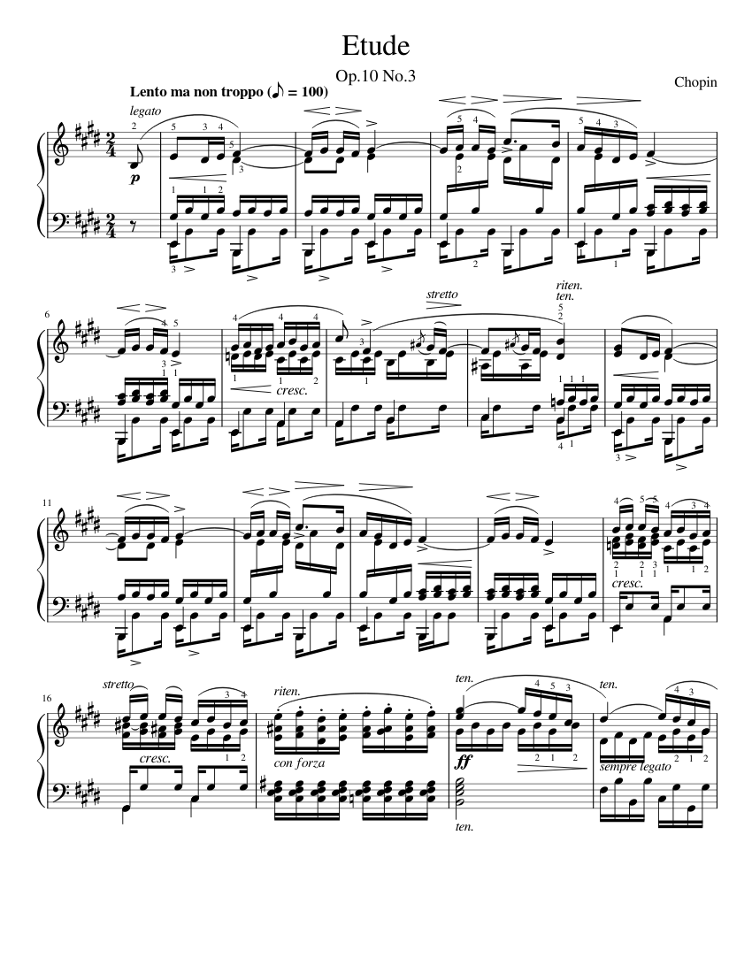 Etude Op.10 No.3 