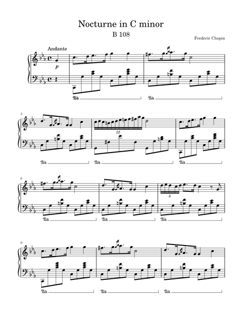 Nocturne in C minor, B 108
