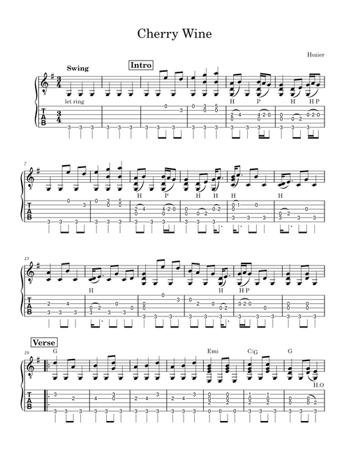 Cherry wine – Hozier Cherry Wine - Hozier (Mahogany Sessions)