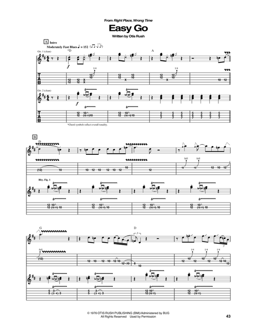 Easy Go - Otis Rush (Guitar Tab)