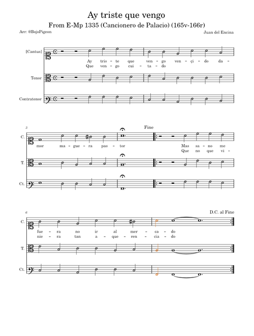Ay triste que vengo  – Juan del Encina