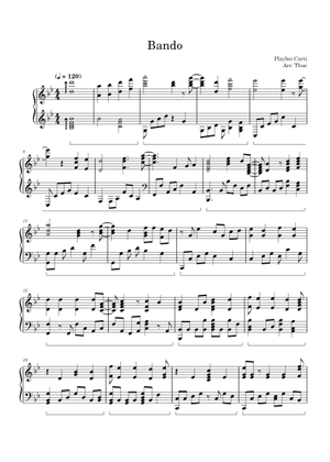 Bando (remix) – Playboi Carti bando Sheet Music for Harp, Strings group ...