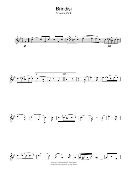Brindisi (from La Traviata) - Giuseppe Verdi (Flute Solo)