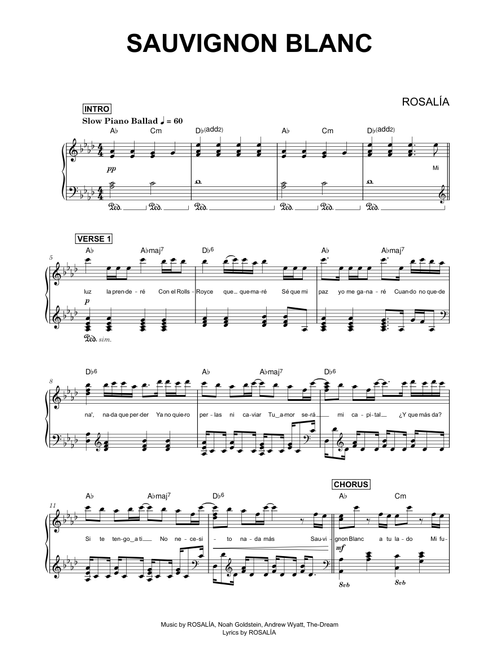 Sauvignon Blanc - ROSALÍA (Piano)