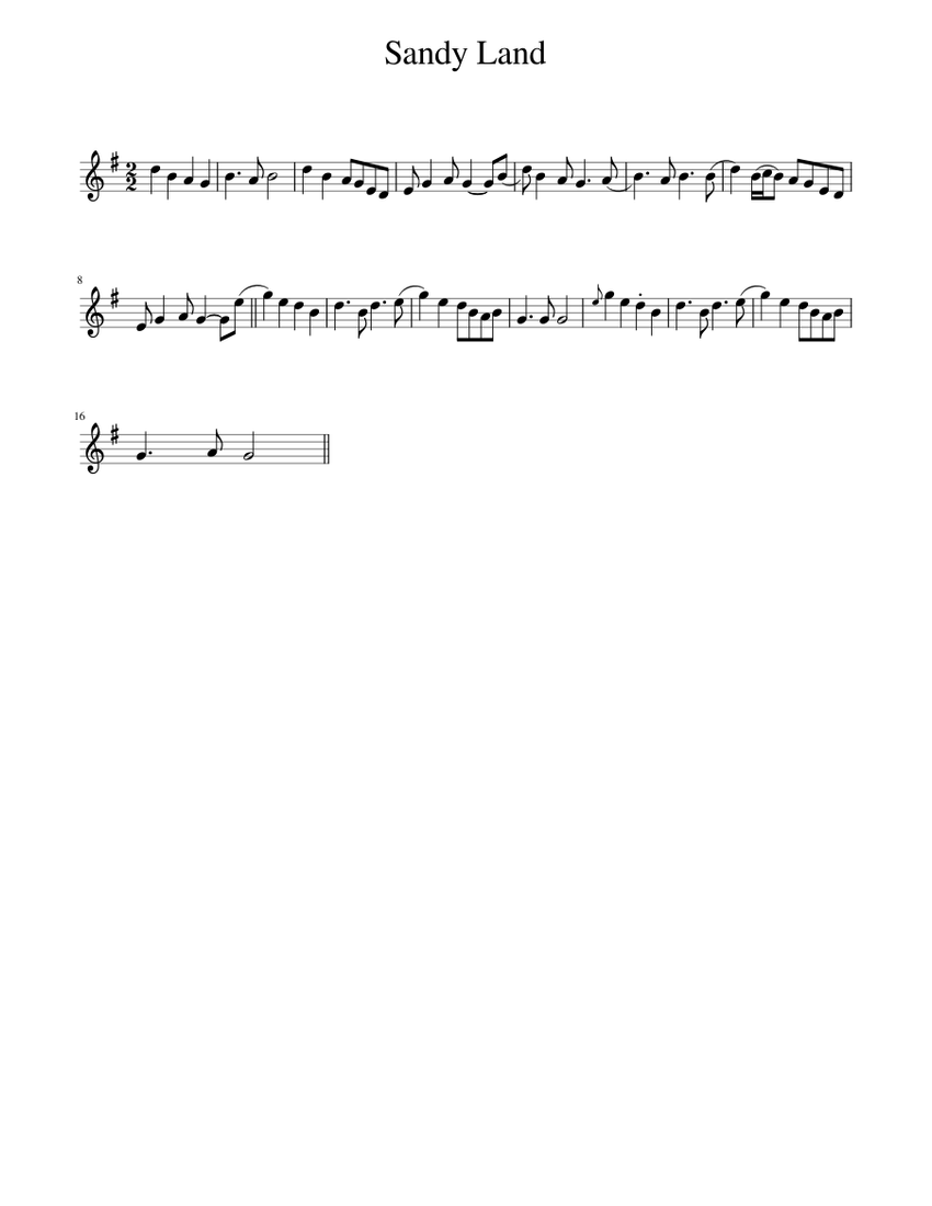 Sandy Land Sheet Music for Piano (Solo) easy | MuseScore.com