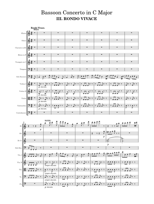 Bassoon Concerto in C Major, Op.8, III. Rondo: Vivace