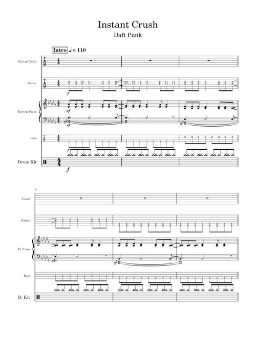 Instant crush – Daft Punk Stripped Down/Vocals as Guitar