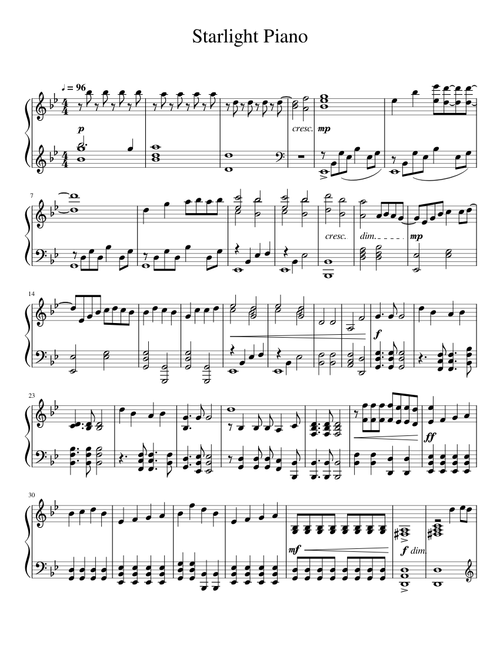 Starlight - STARSET (Piano)