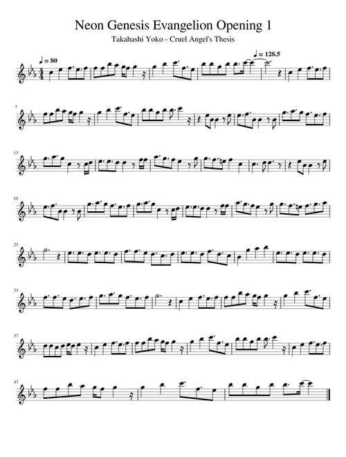 Neon Genesis Evangelion Opening 1 (Flute)