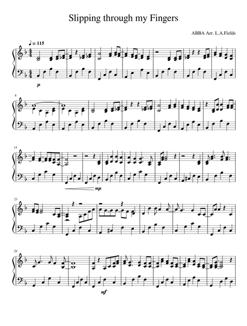 Slipping through my fingers – ABBA