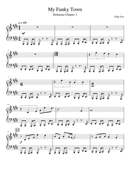 My Funky Town – Toby Fox (Deltarune Chapter 3)