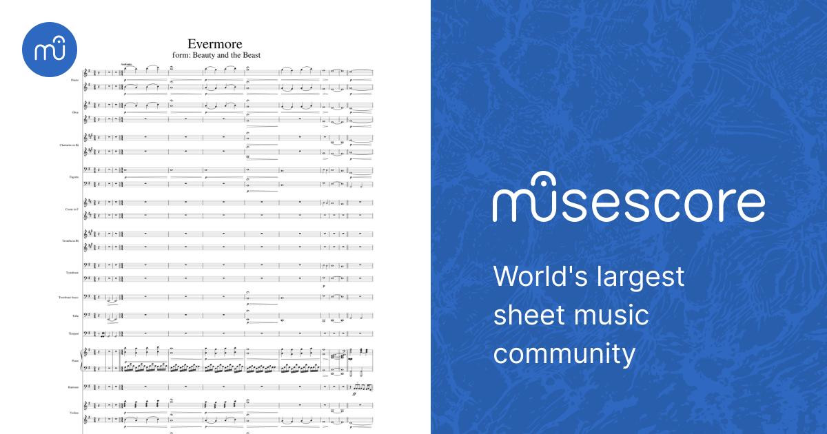 Evermore – Alan Menken Evermore Sheet Music for Piano, Trombone, Tuba ...