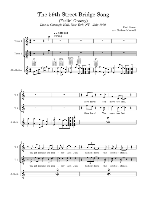 The 59th Street Bridge Song (Feelin' Groovy) – Paul Simon, Simon & Garfunkel
