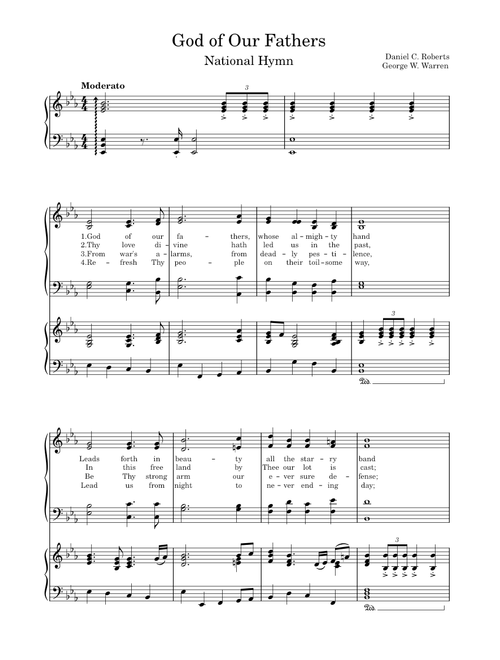 God of Our Fathers, Whose Almighty Hand – George W. Warren