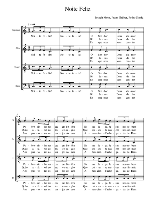 Noite Feliz - Joseph Mohr, Franz Gruber
