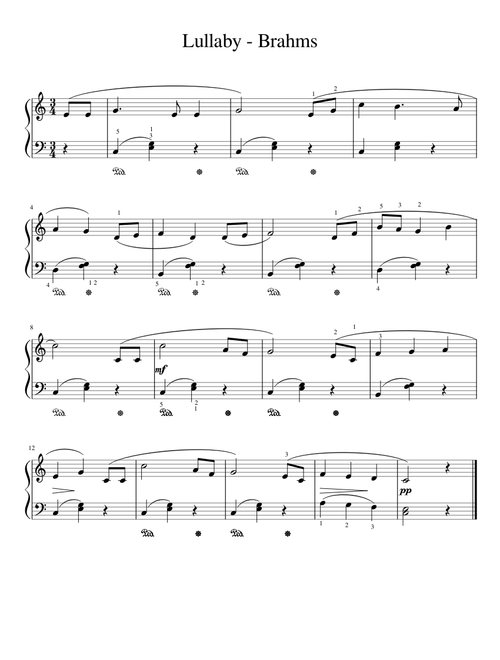 Lullaby - Brahms