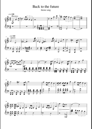 Back to The Future Sheet Music with Chords for Accordion (Solo