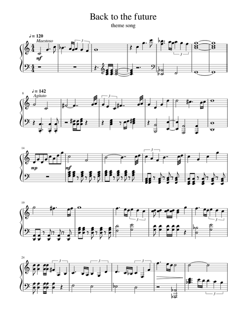 Free Back To The Future sheet music | Download PDF or print on