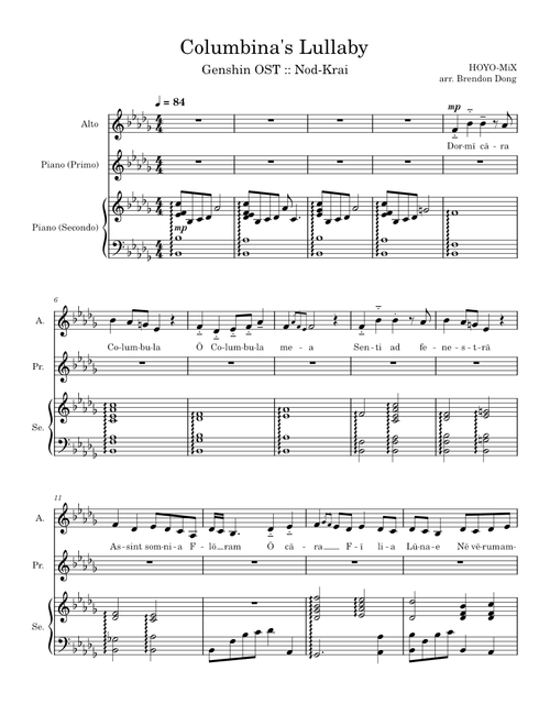 Genshin Impact –  Somnias a Luna (Columbina's Lullaby)