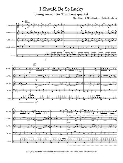 I Should Be So Lucky (Arr. Colin Strudwick) - Kylie Minogue (Brass Ensemble)