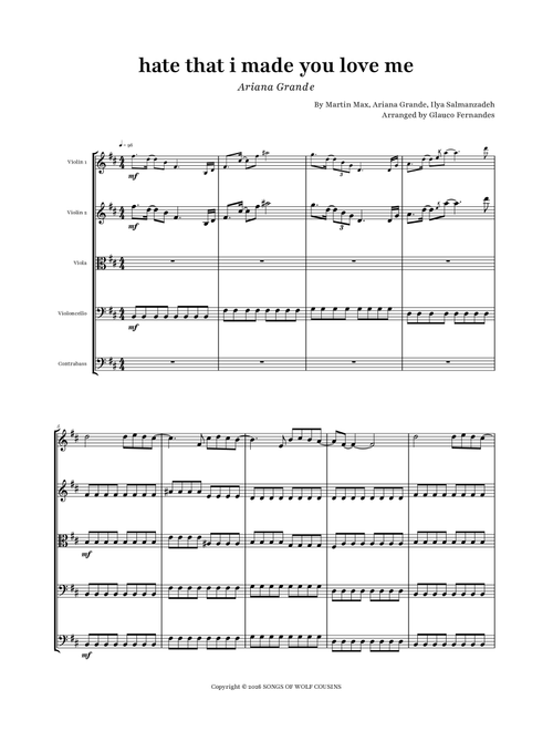 Hate That I Made You Love Me (Arr. Glauco Fernandes) - Ariana Grande, Martin Max, Ilya Salmanzadeh (String Ensemble)
