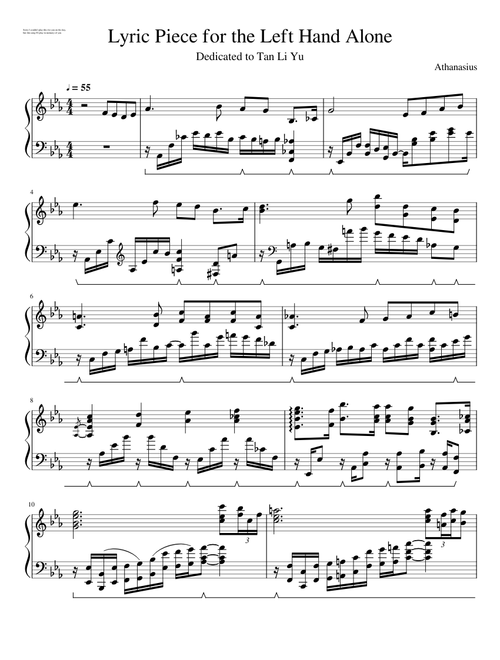 Lyric Piece for the Left Hand Alone