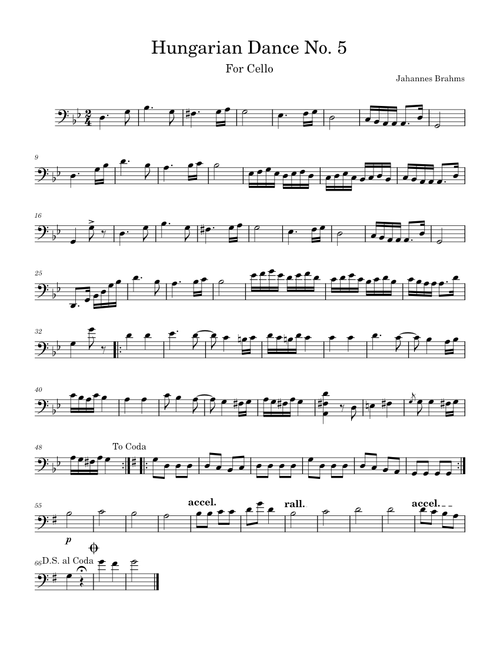 Hungarian Dance No. 5 – Johannes Brahms Hungarian Dance No