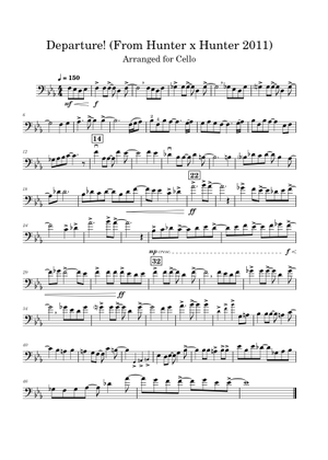 Departure! for String Quartet Sheet Music for Violin, Viola, Cello