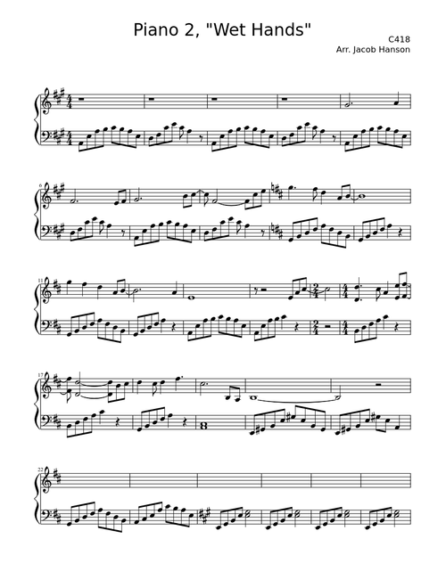 Minecraft Piano 2 "Wet Hands"