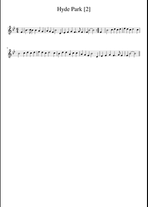 Hyde Park Sheet Music with Chords for Piano (Solo) easy