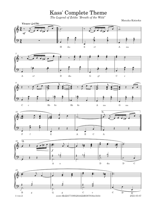 Kass's Theme from The Legend of Zelda: Breath of the Wild – Manaka Kataoka