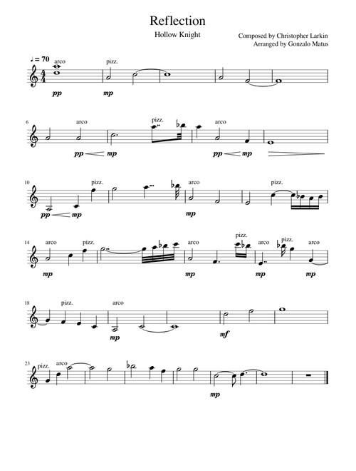 Reflection - Violin Solo