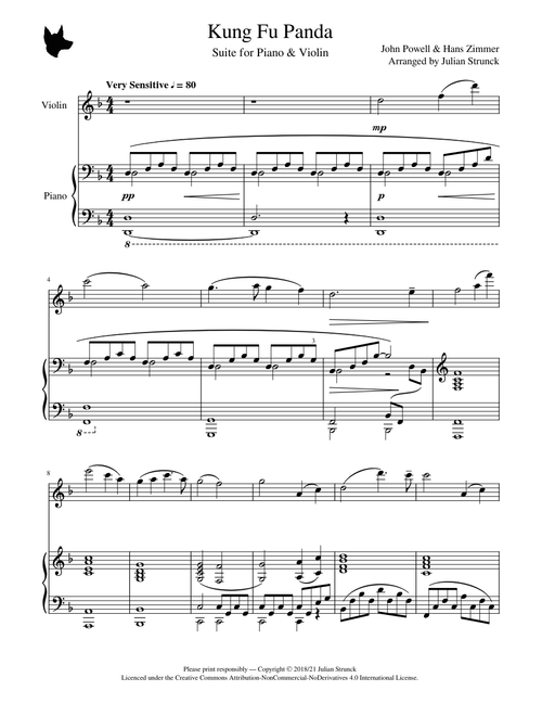Kung Fu Panda — Suite for Piano & Violin
