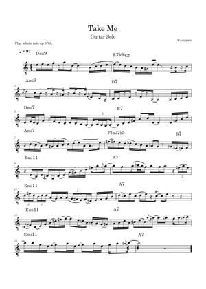 Take Me – Casiopea (Mint Jams) Sheet Music and Tab with