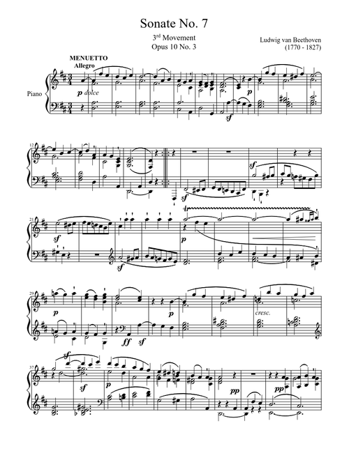 Sonate No. 7, 3rd Movement