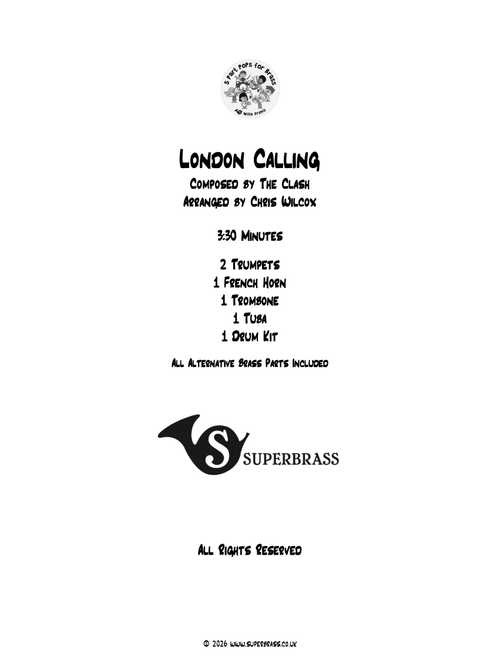 London Calling (Arr. Chris Wilcox) - The Clash (Brass Ensemble)