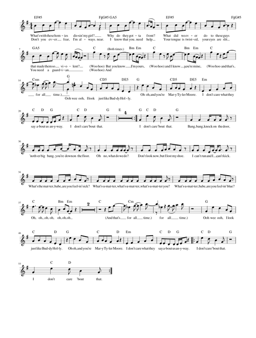 Leadsheet - Buddy Holly - Weezer